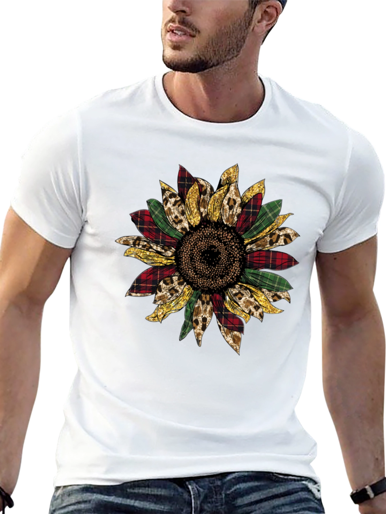 Sunflower Plaid Graphic Tee