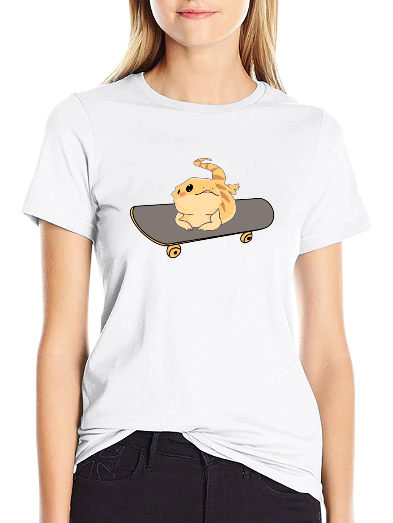 Bearded Dragon Skateboard T-Shirt - Cool Reptile Tee