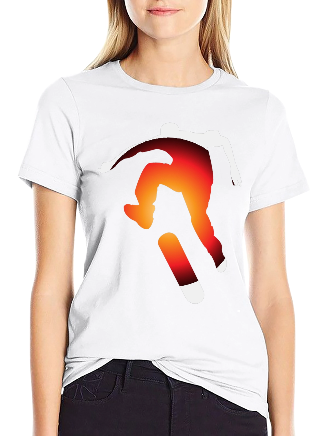 Skateboarding Silhouette Graphic Tee