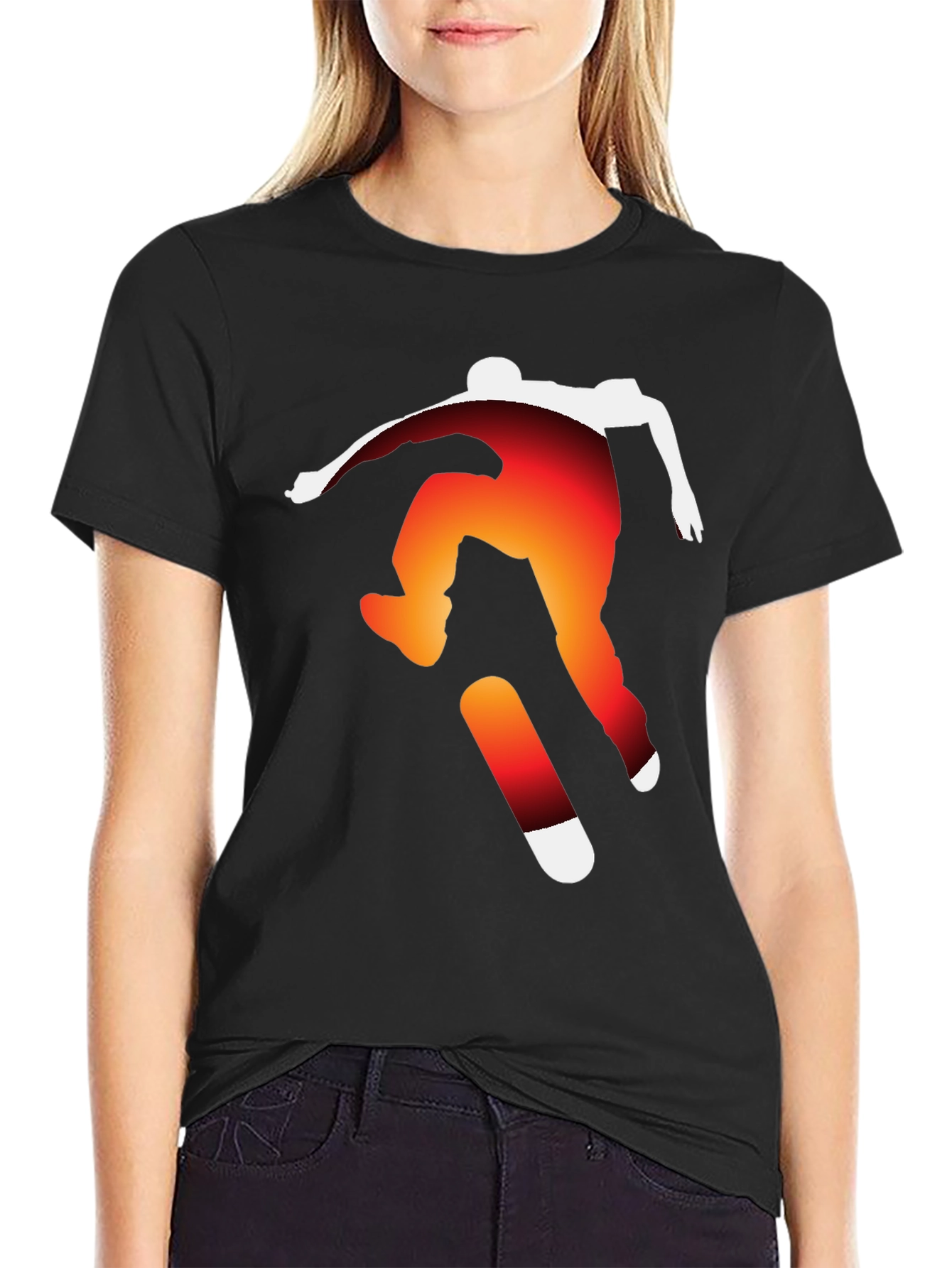 Skateboarding Silhouette Graphic Tee
