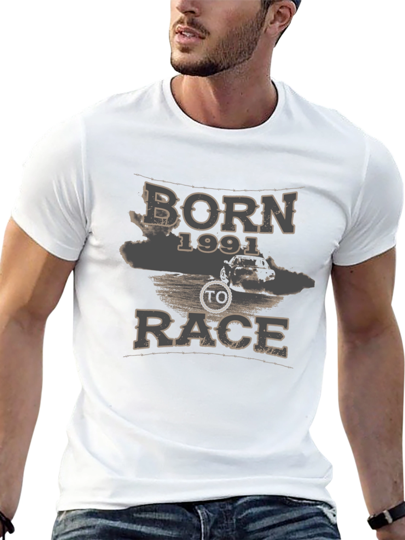 Born 1991 to Race Black Graphic Tee