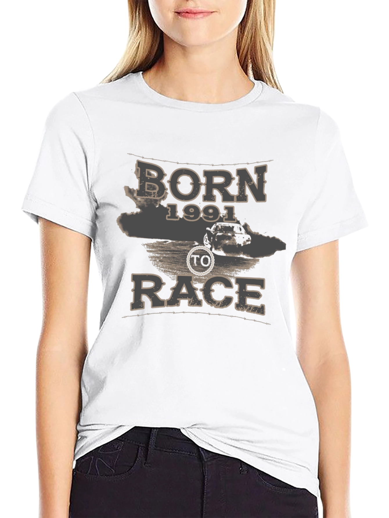 Born 1991 to Race Black Graphic Tee