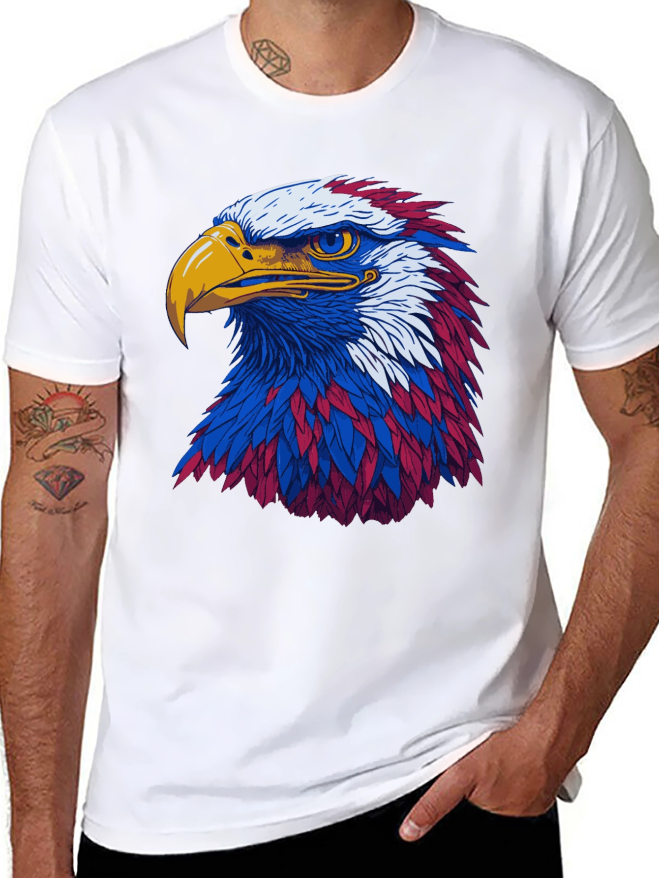 Patriotic Eagle Graphic Tee - Bold & Stylish