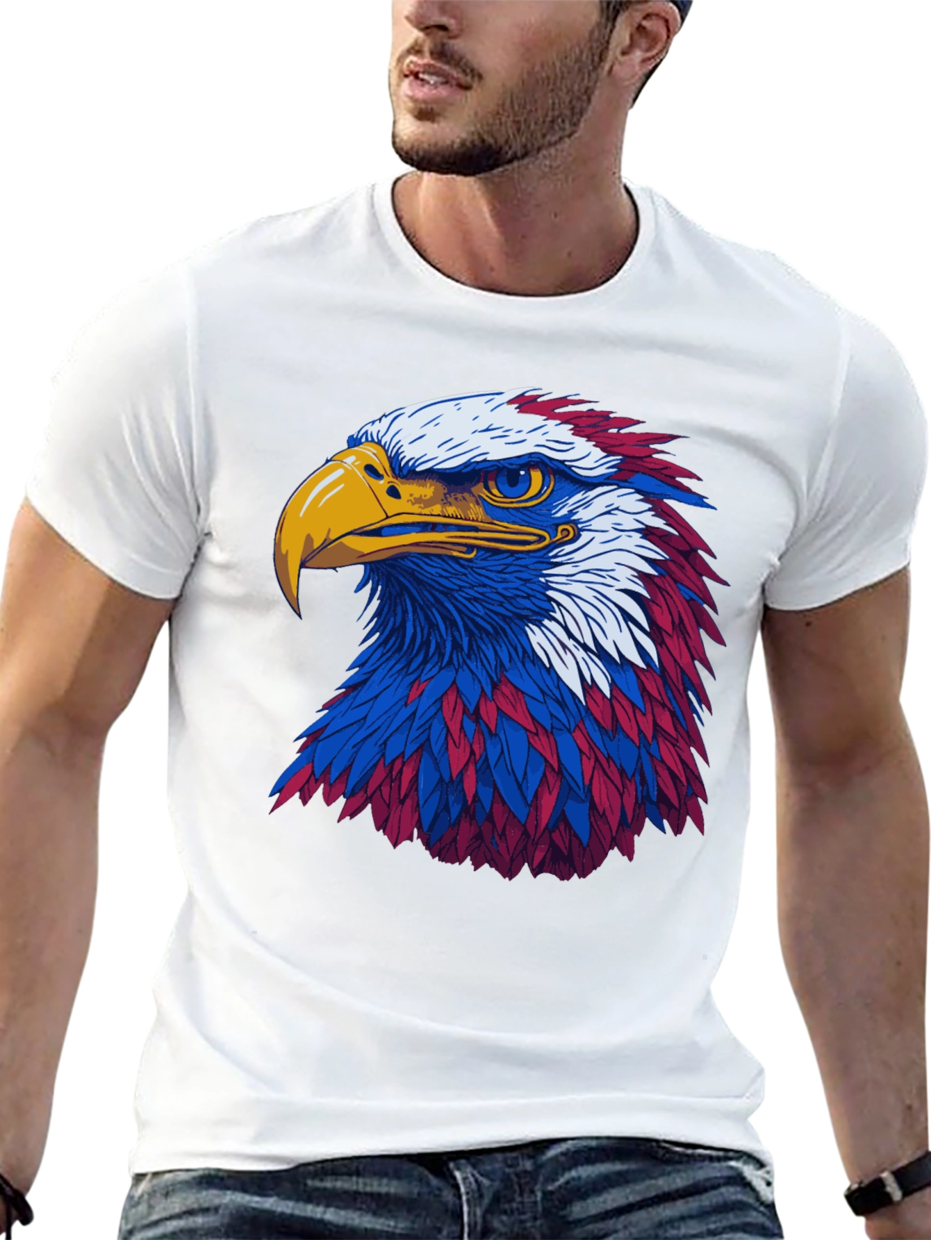 Patriotic Eagle Graphic Tee - Bold & Stylish