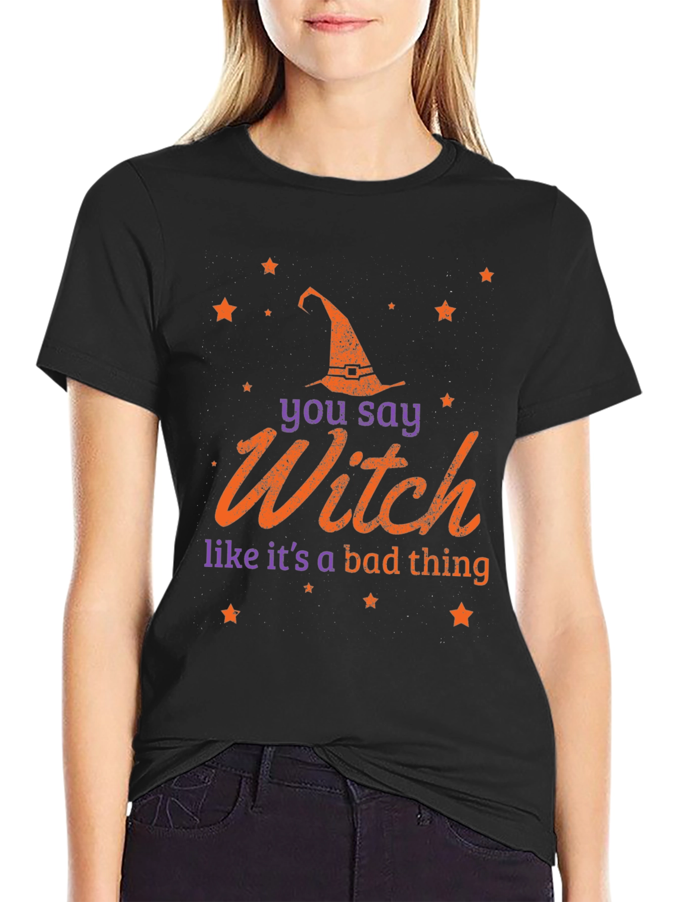 Witch Graphic Tee - Halloween Shirt