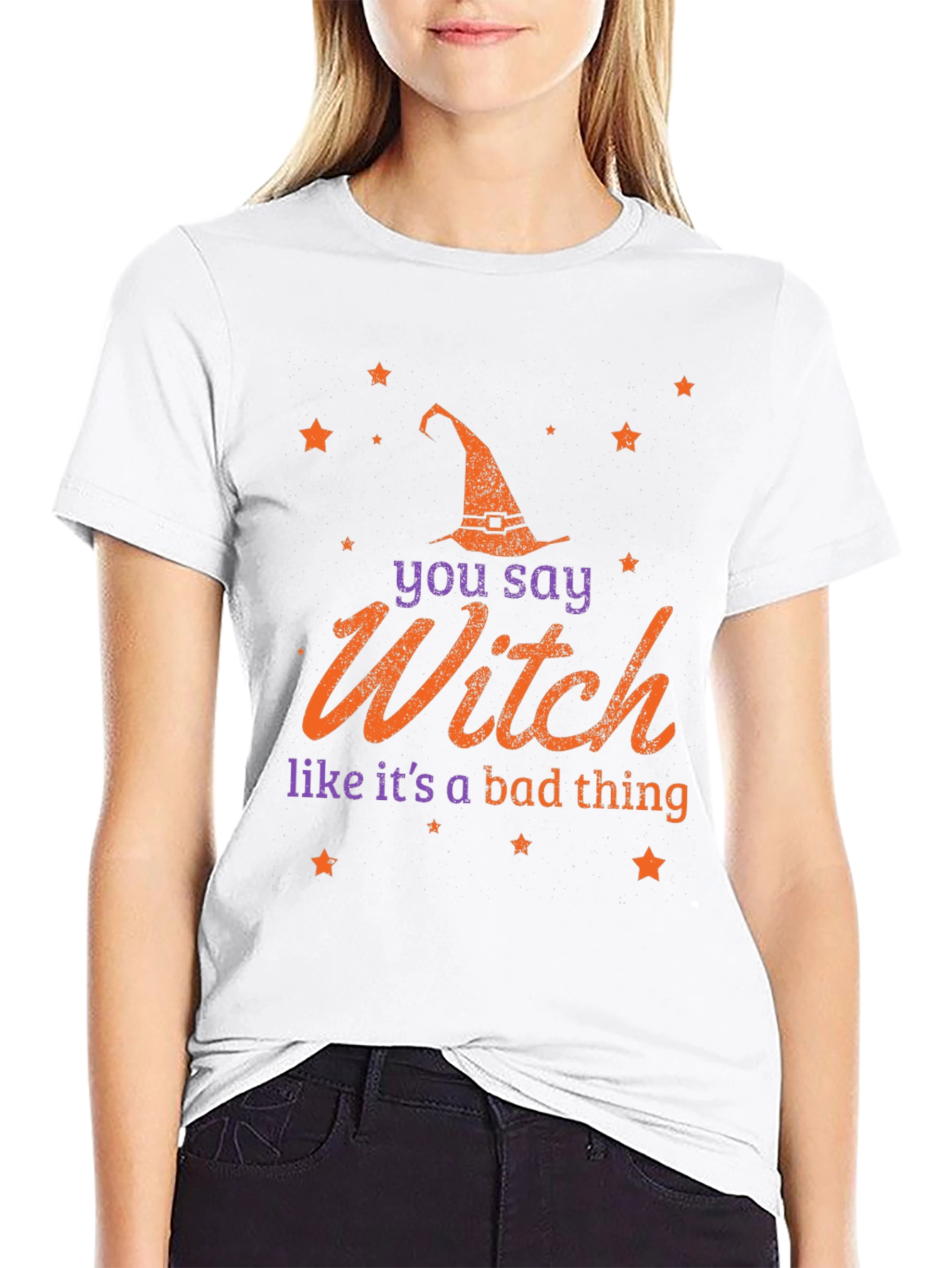 Witch Graphic Tee - Halloween Shirt