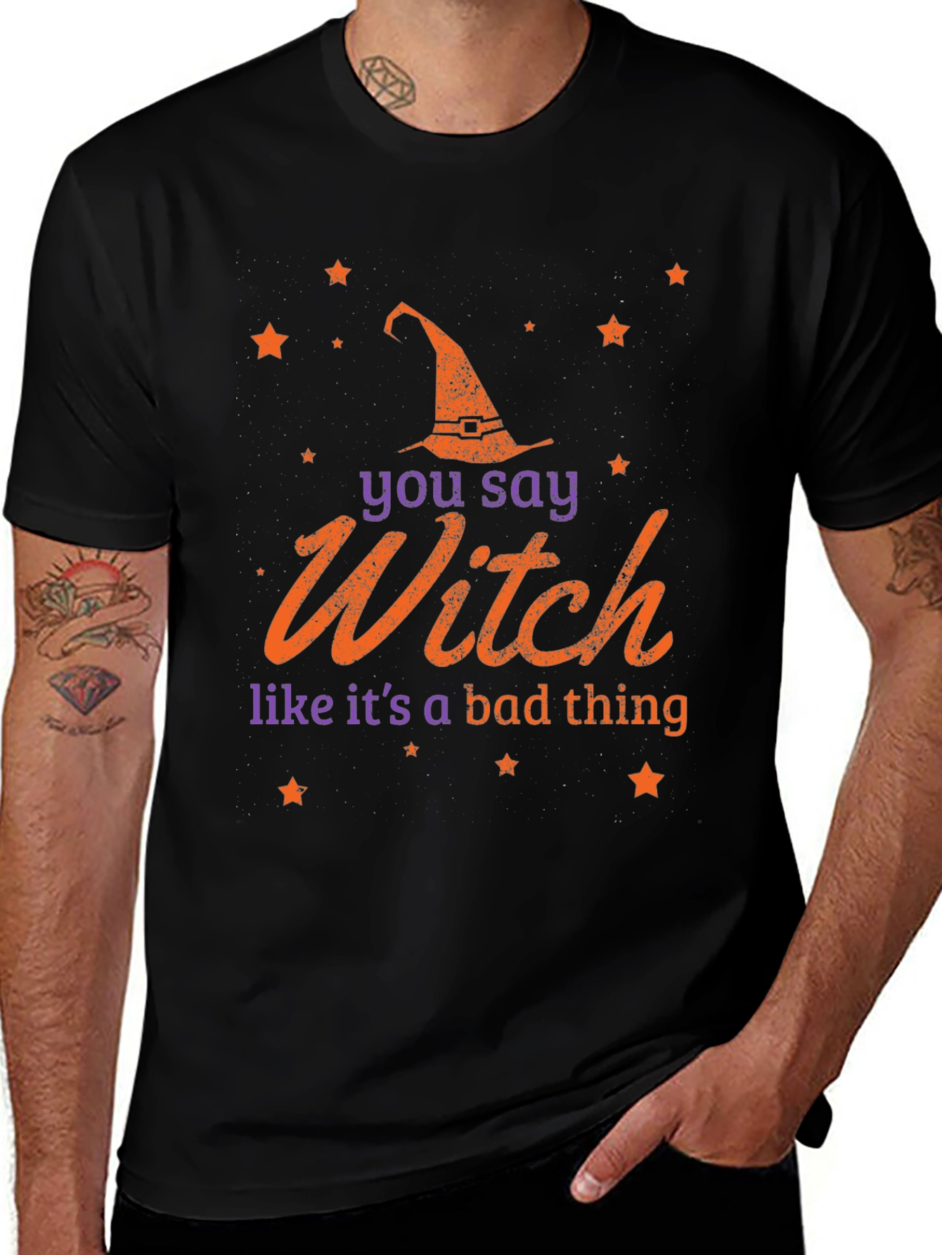 Witch Graphic Tee - Halloween Shirt