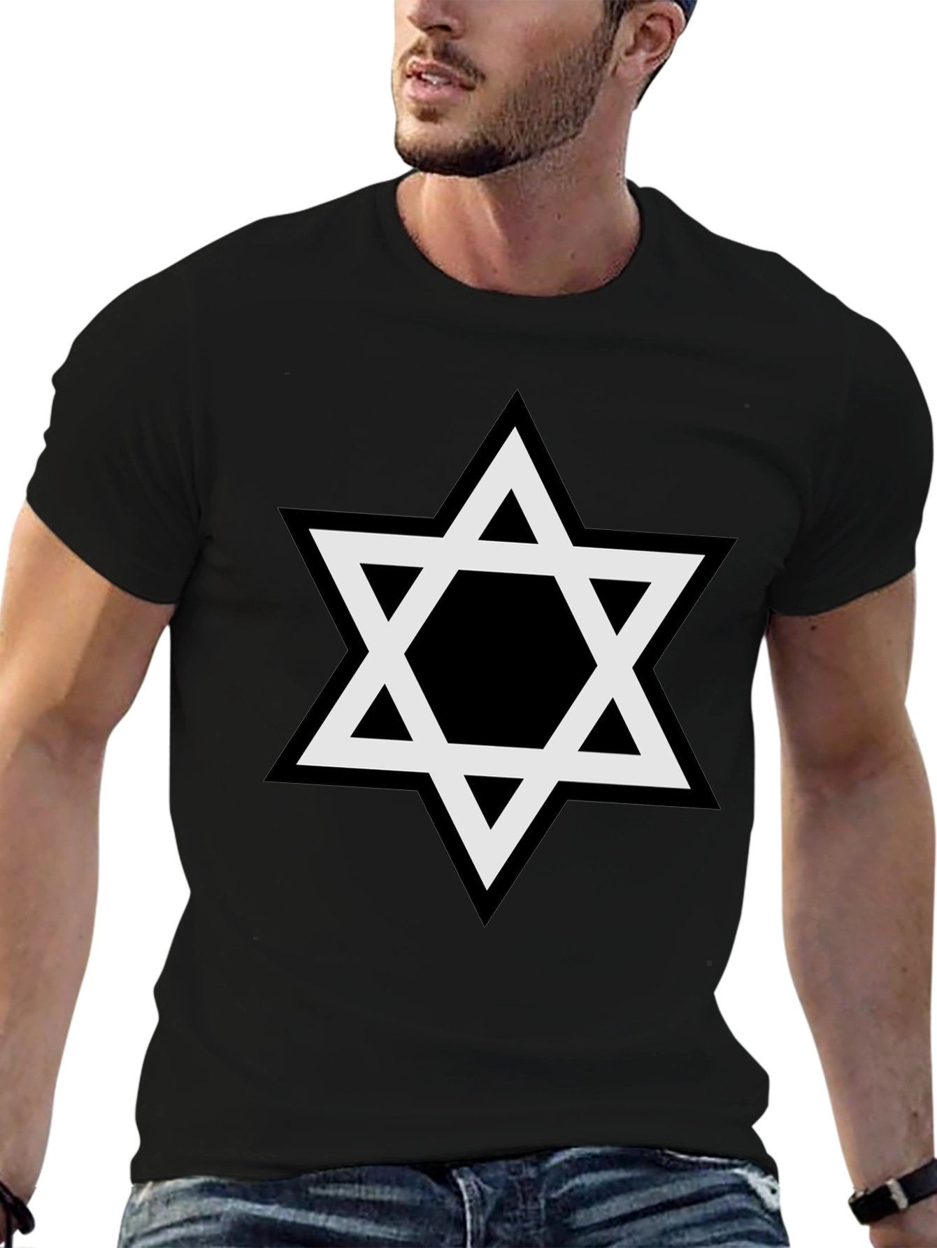 Star of David Graphic Tee - Classic Black T-Shirt