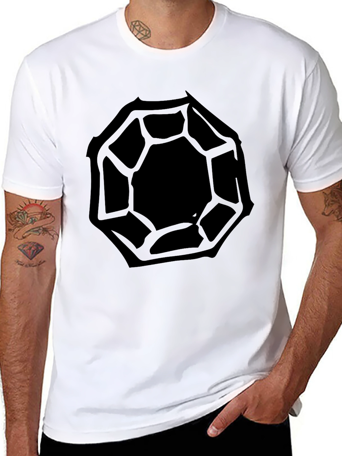 Geometric Graphic Black T-Shirt