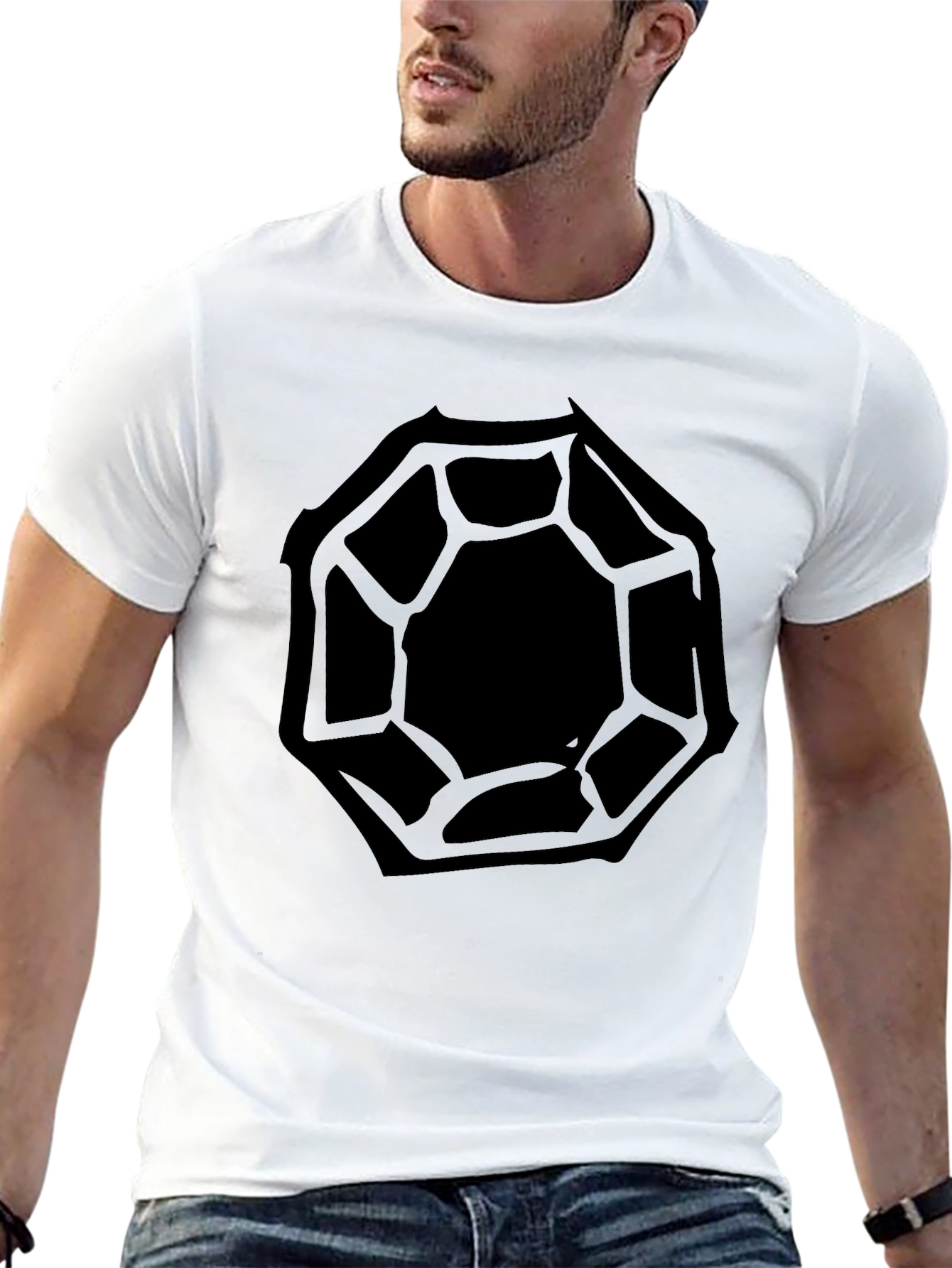 Geometric Graphic Black T-Shirt