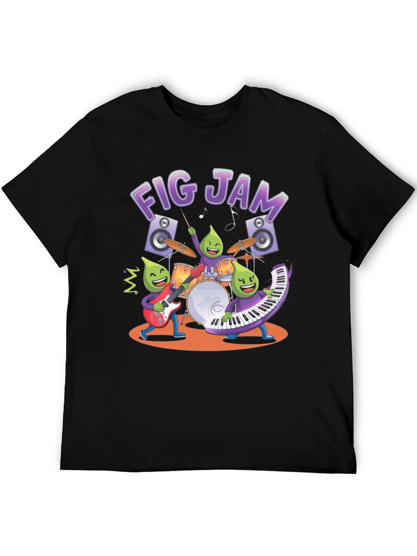 Fig Jam Band Graphic T-Shirt - Cool Musician Tee