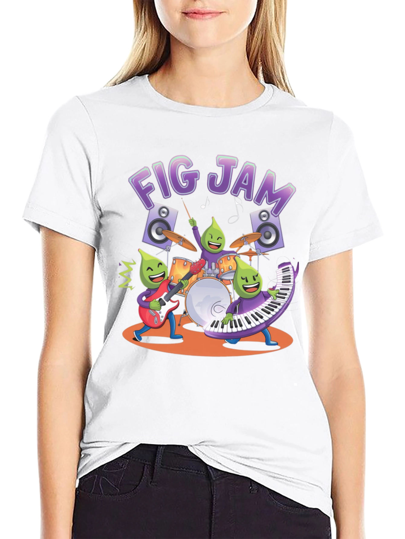Fig Jam Band Graphic T-Shirt - Cool Musician Tee
