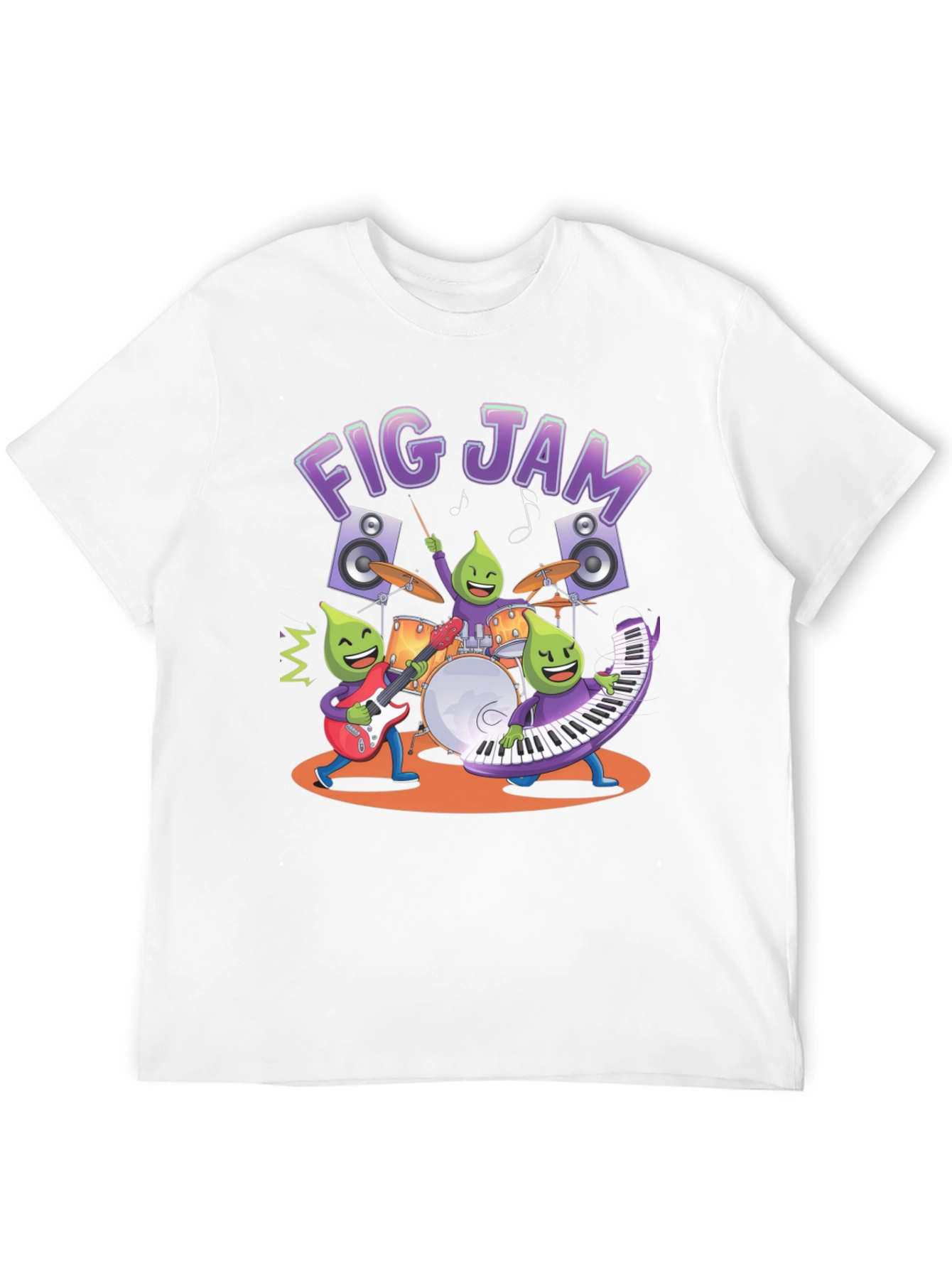 Fig Jam Band Graphic T-Shirt - Cool Musician Tee