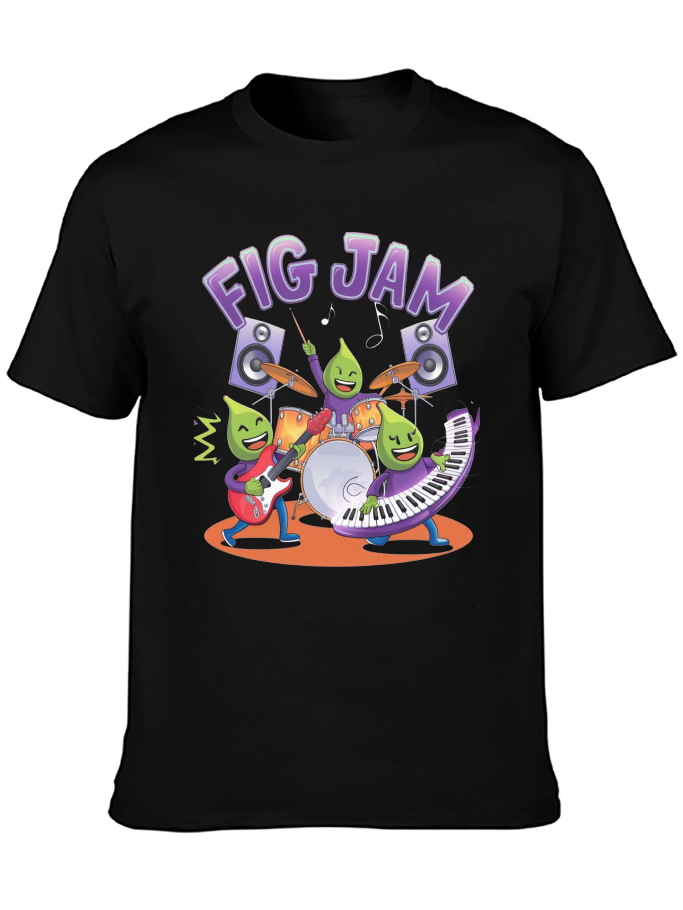 Fig Jam Band Graphic T-Shirt - Cool Musician Tee