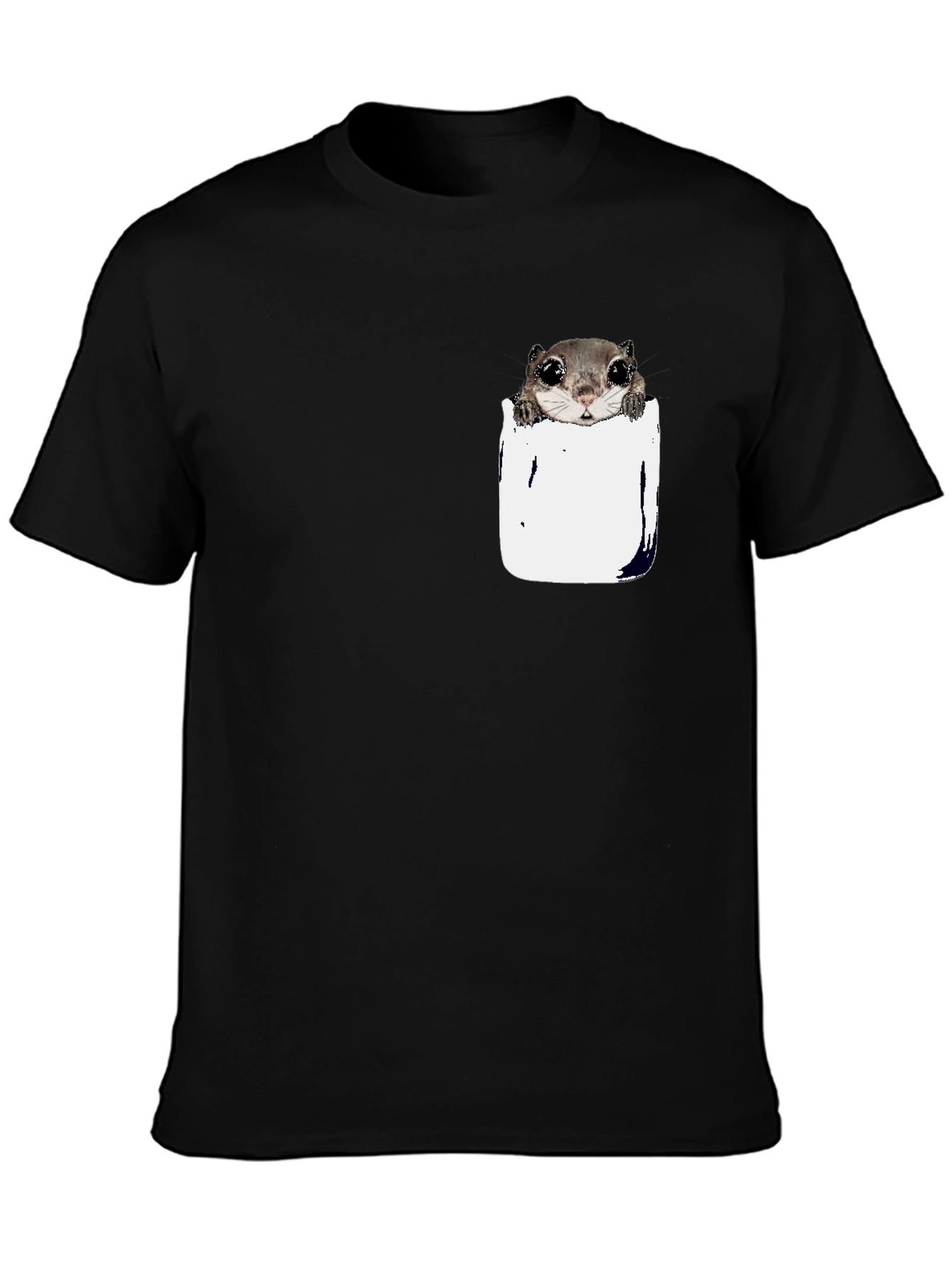 Squirrel Pocket T-Shirt - Cute Animal Tee