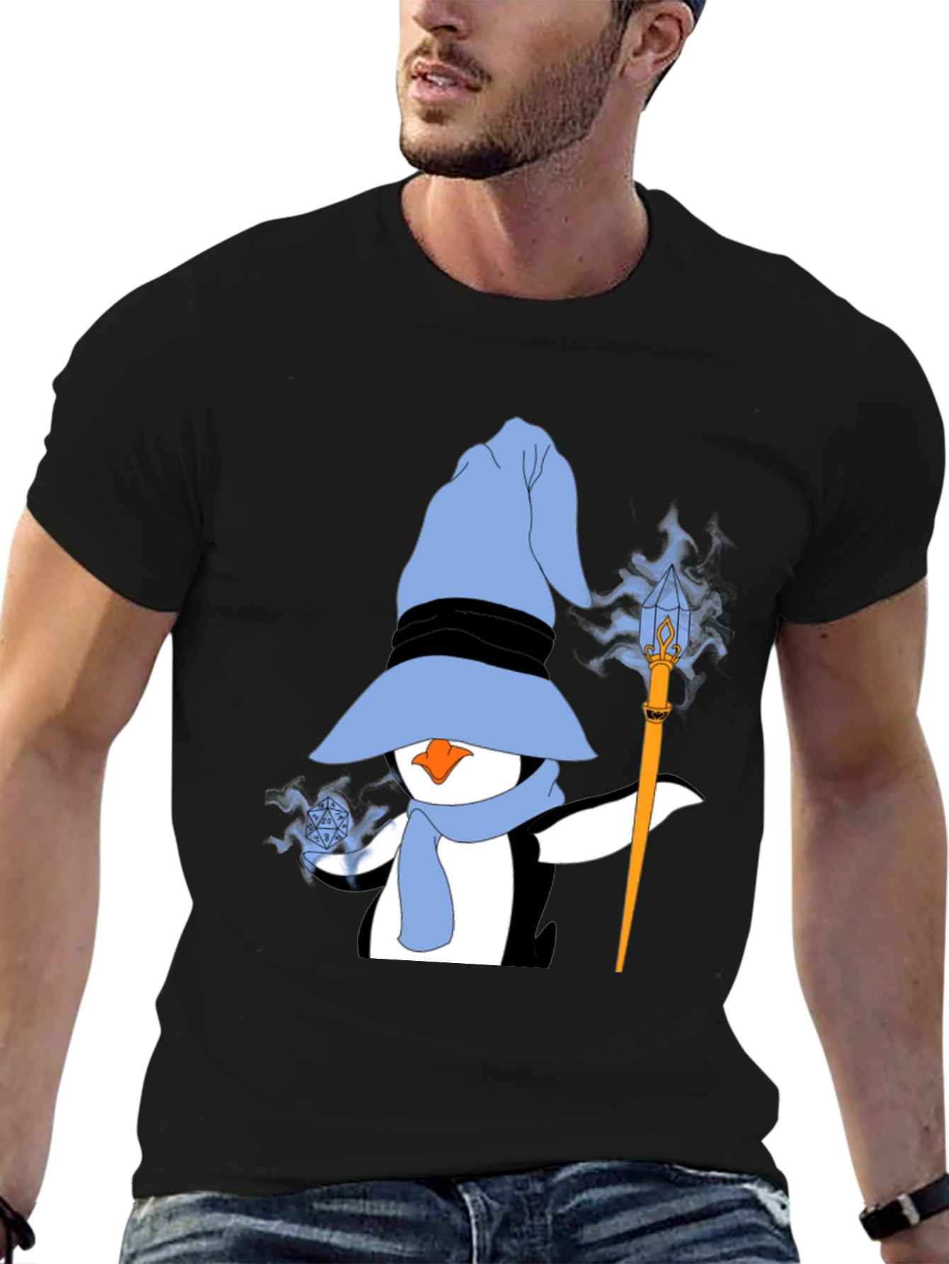 Wizard Penguin Graphic T-Shirt