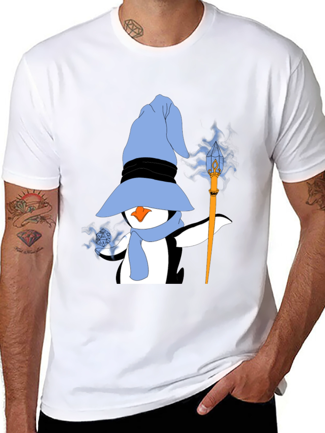 Wizard Penguin Graphic T-Shirt