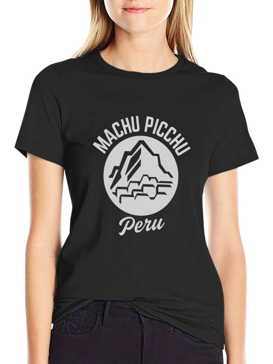 Machu Picchu Peru Graphic T-Shirt - Black