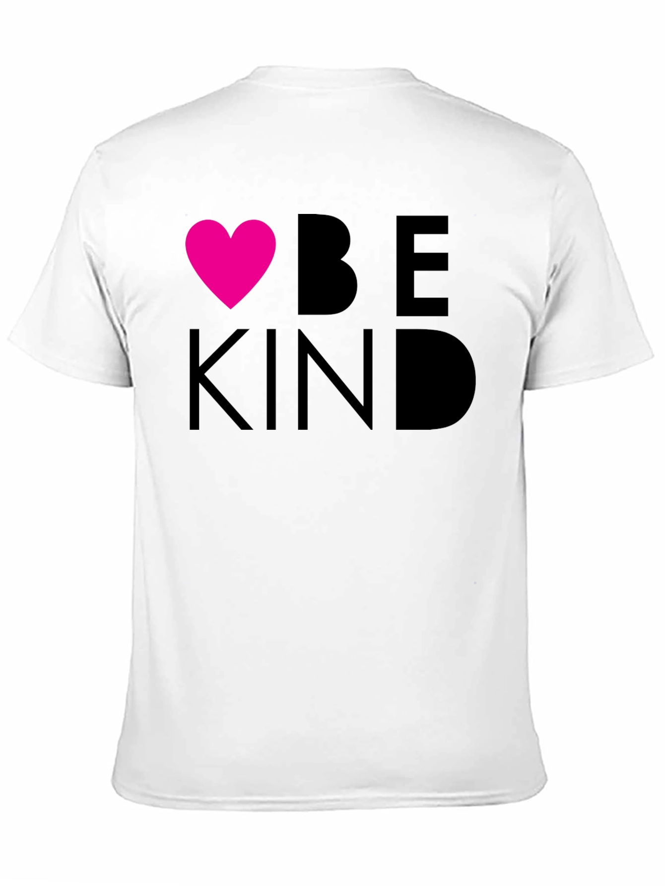 Be Kind Heart Graphic Tee - Black Cotton T-Shirt
