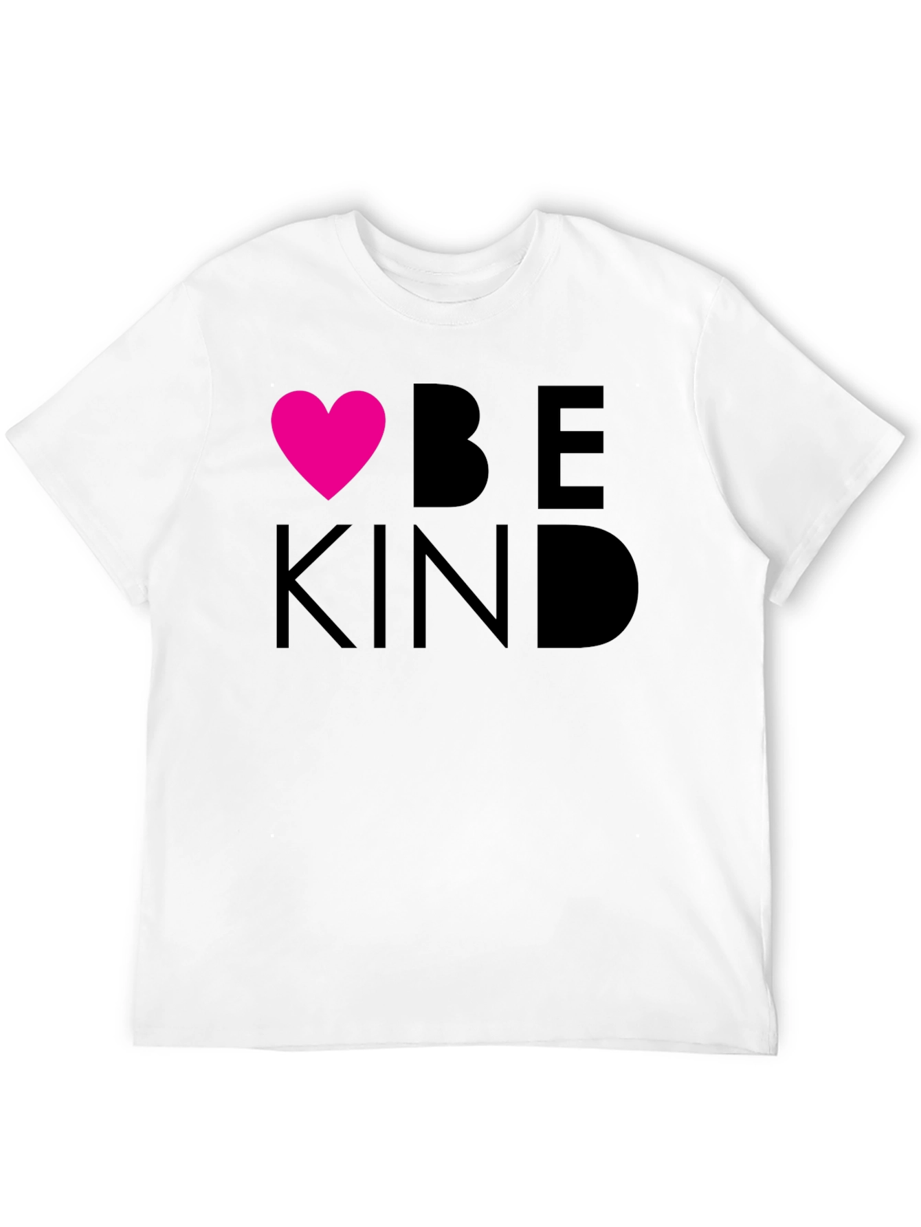 Be Kind Heart Graphic Tee - Black Cotton T-Shirt
