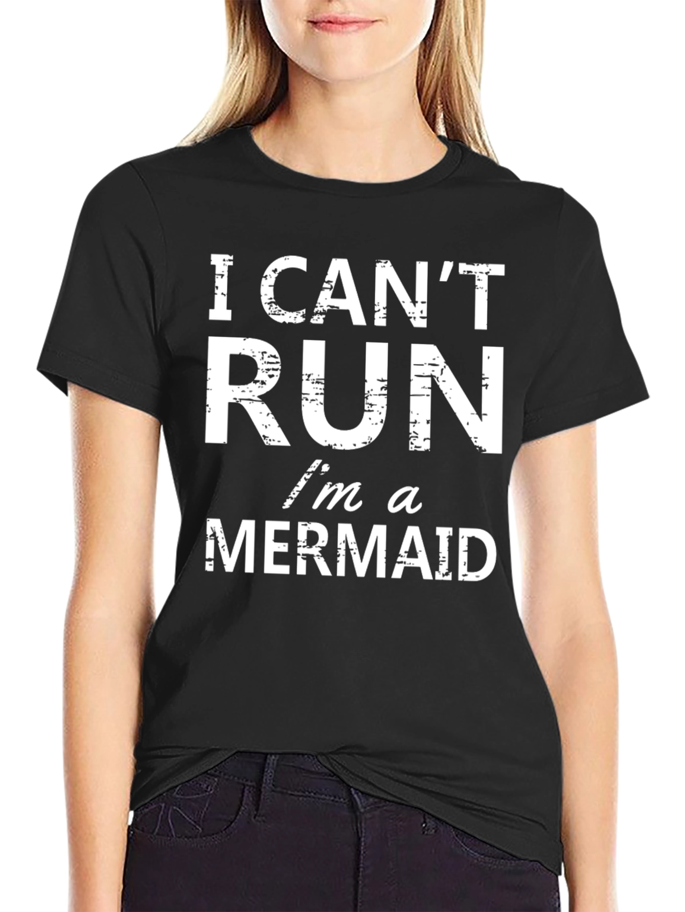 Funny Mermaid T-Shirt - I Cant Run Mermaid Tee