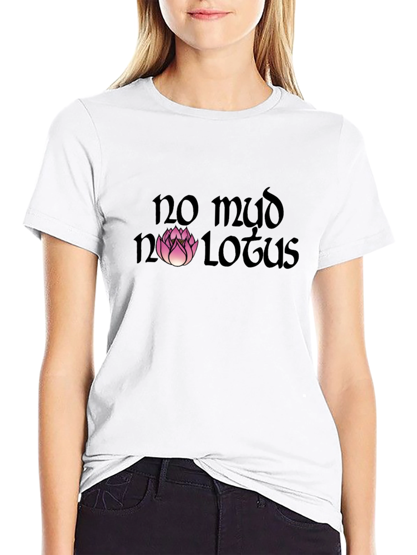 No Mud No Lotus Graphic Tee - Black