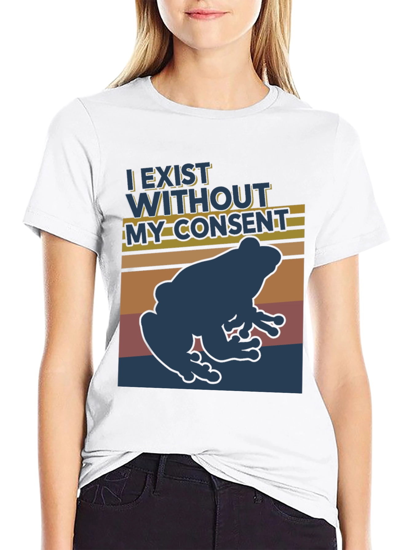 I Exist Without My Consent Frog T-Shirt