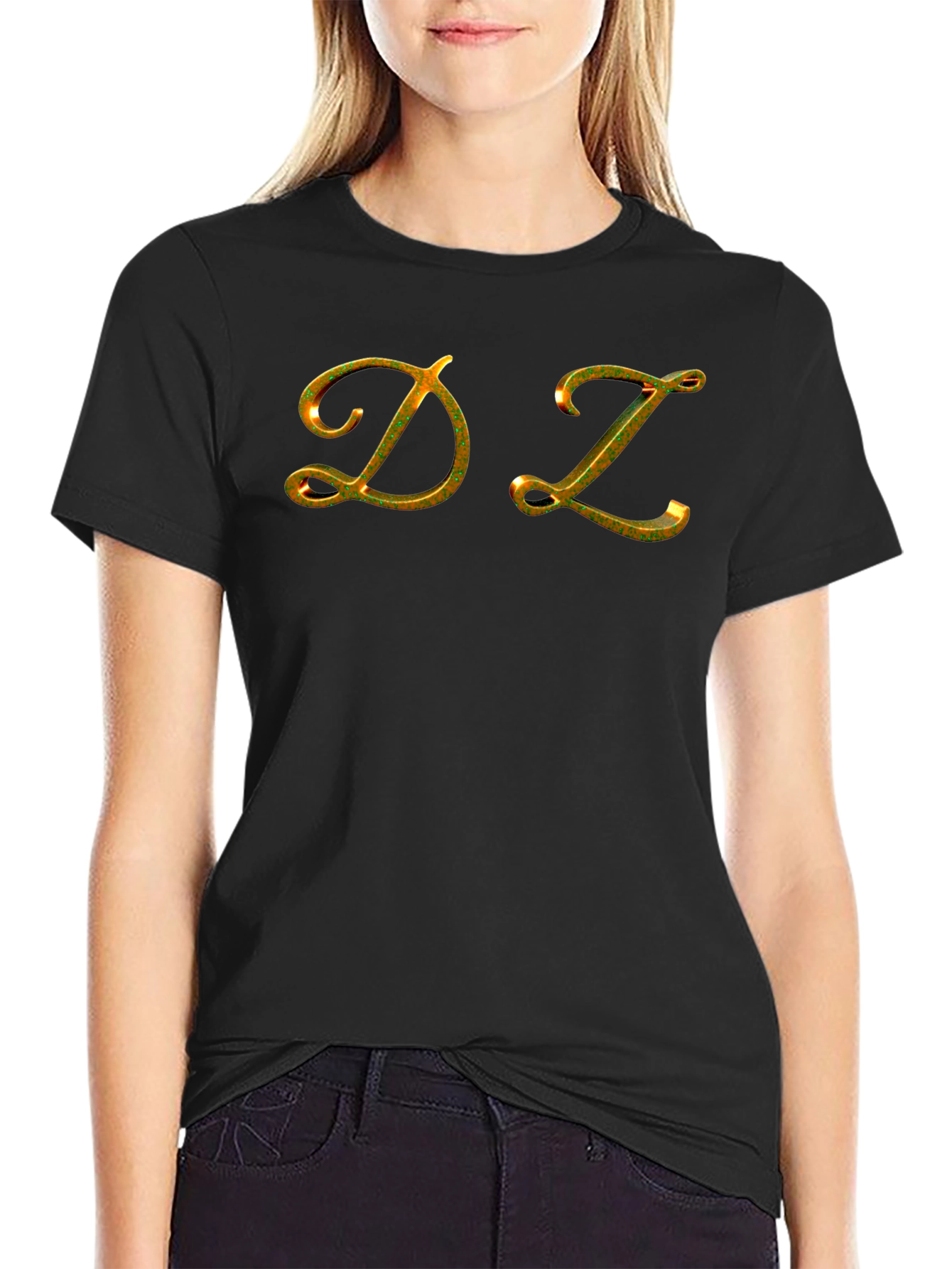 DZ Initial Graphic Black T-Shirt