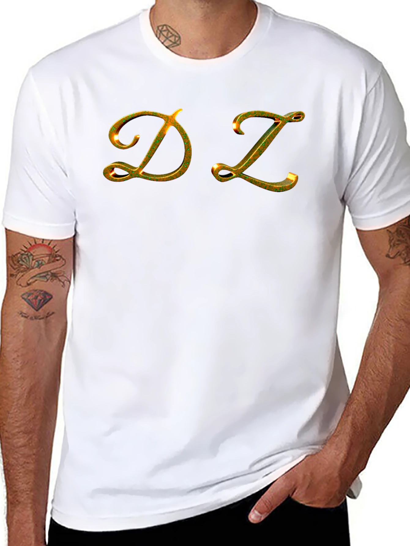 DZ Initial Graphic Black T-Shirt