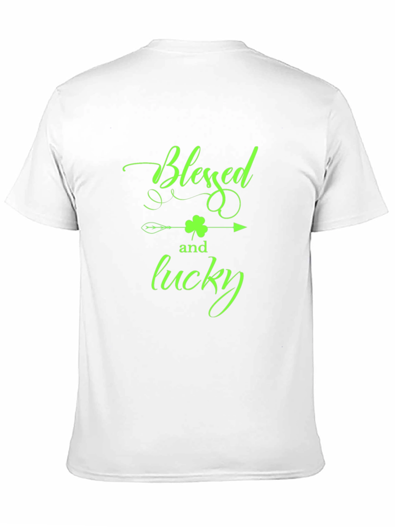 Blessed & Lucky Shamrock St. Patricks Day Black T-Shirt