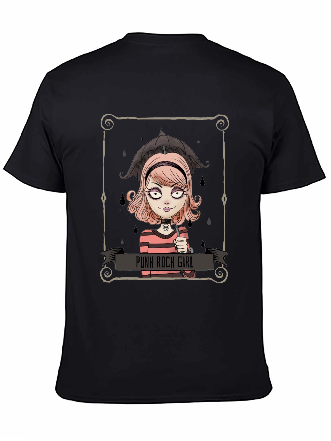 Punk Rock Girl Graphic Tee - Unique Design