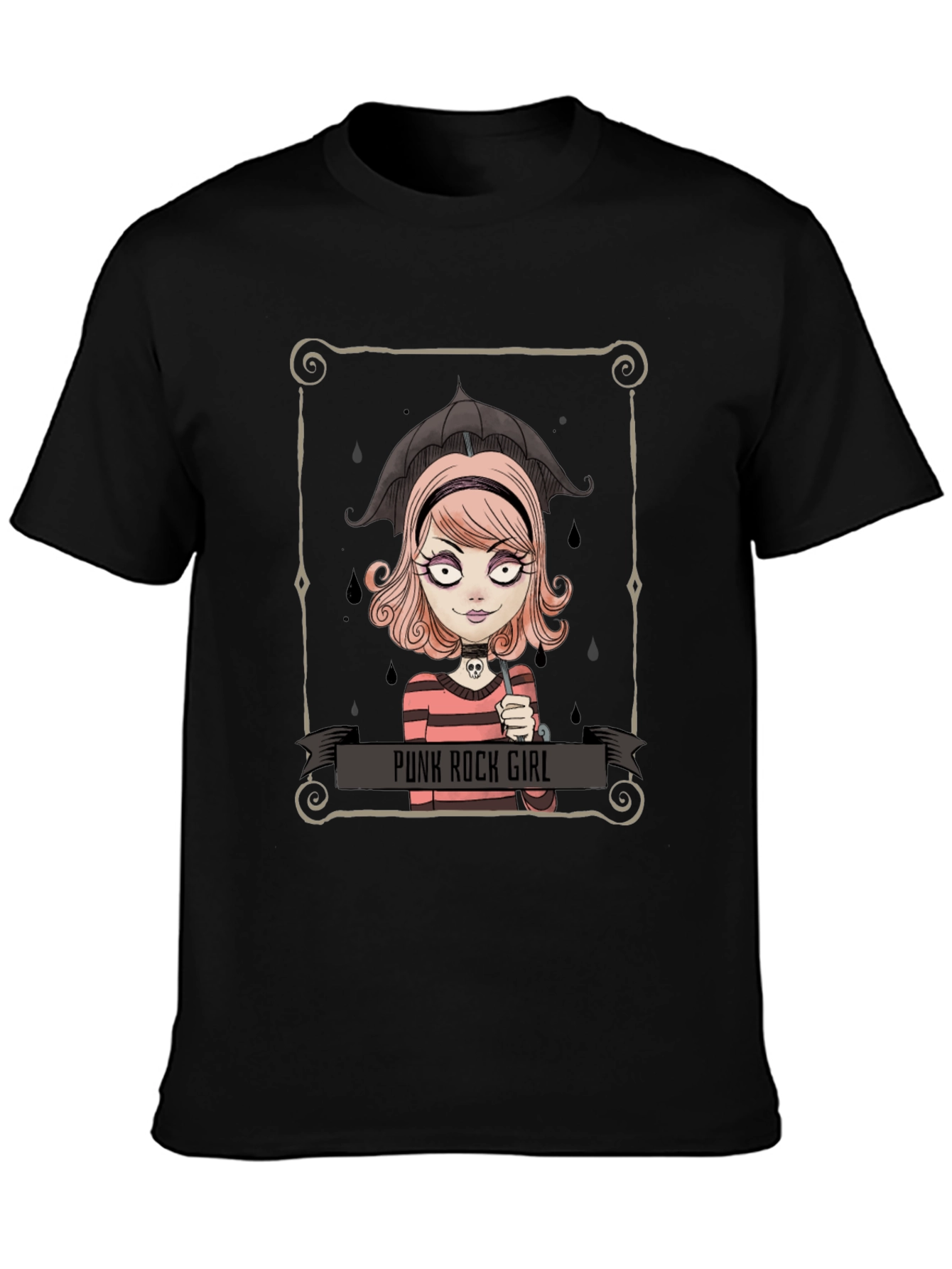 Punk Rock Girl Graphic Tee - Unique Design