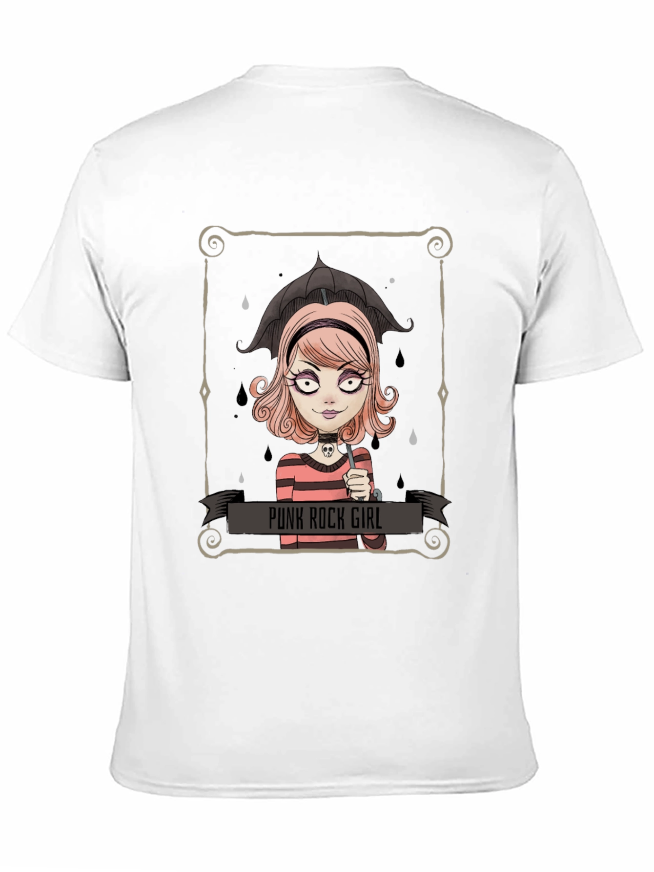 Punk Rock Girl Graphic Tee - Unique Design