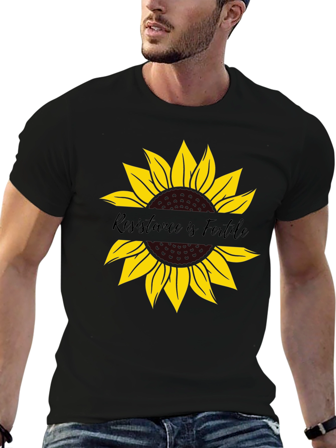 Resistance is Fertile Sunflower Graphic Tee