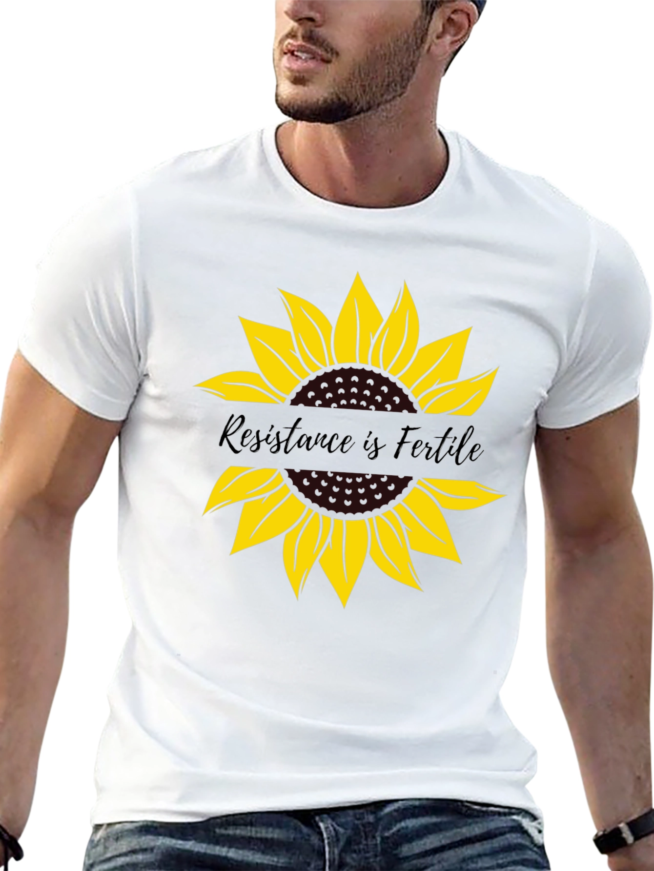 Resistance is Fertile Sunflower Graphic Tee