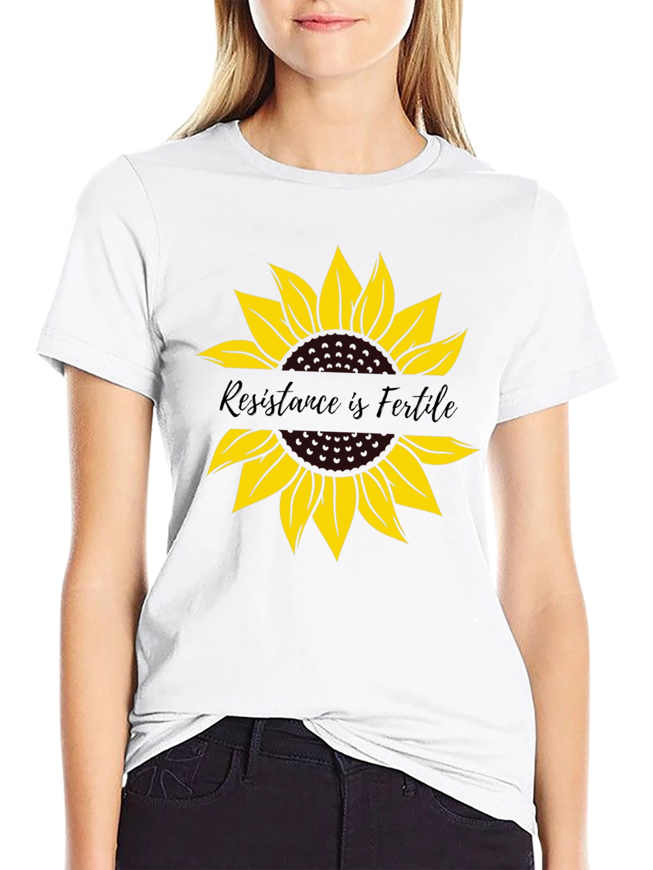 Resistance is Fertile Sunflower Graphic Tee