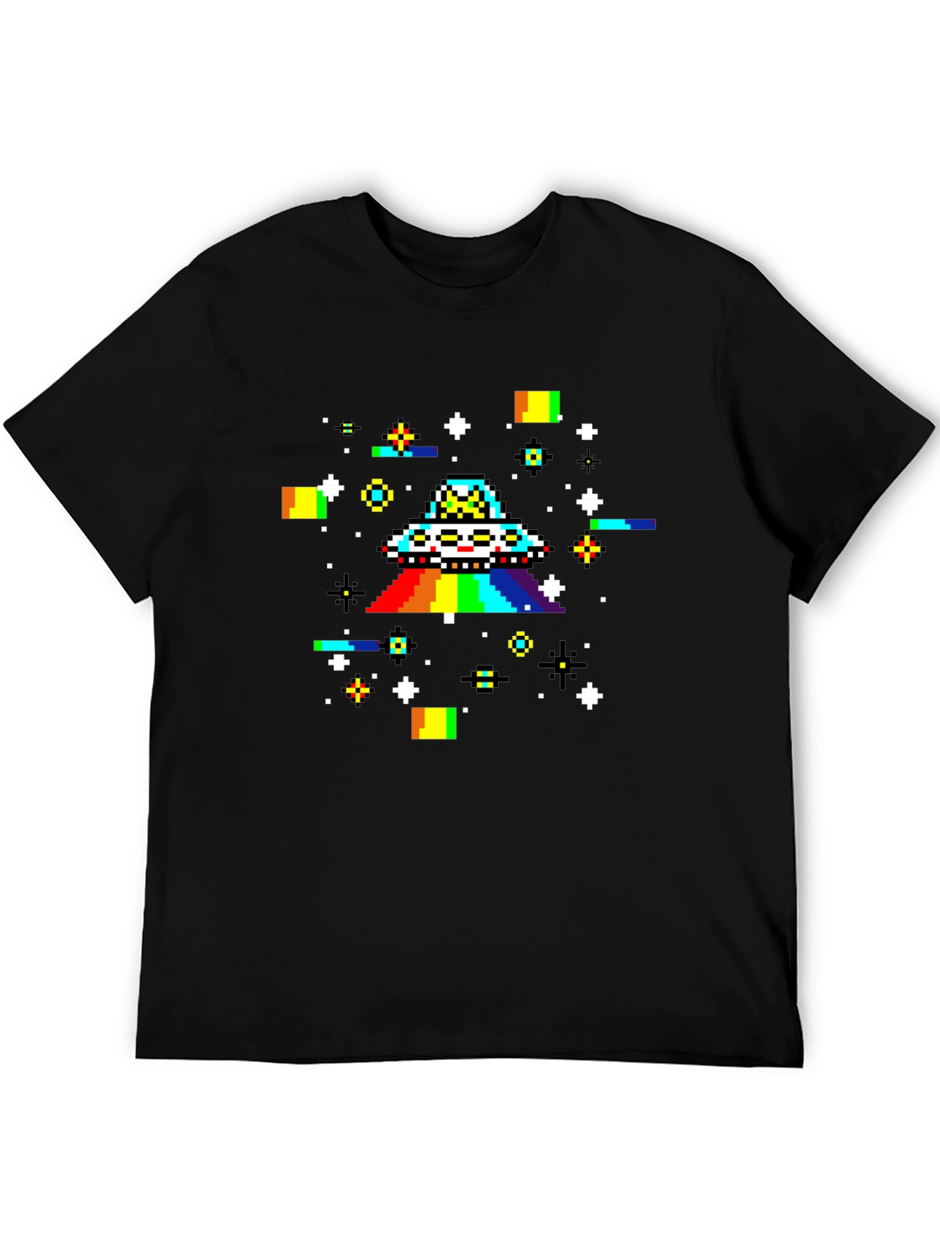 Pixel UFO Rainbow Graphic Tee
