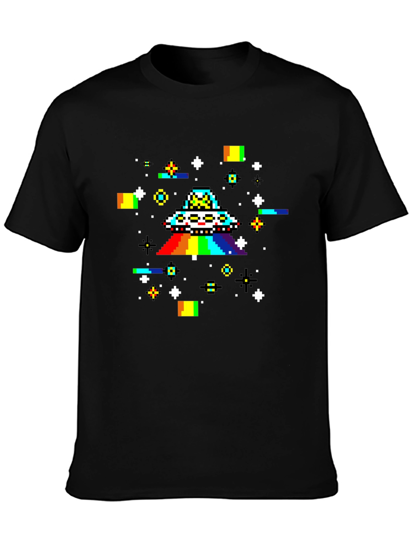 Pixel UFO Rainbow Graphic Tee