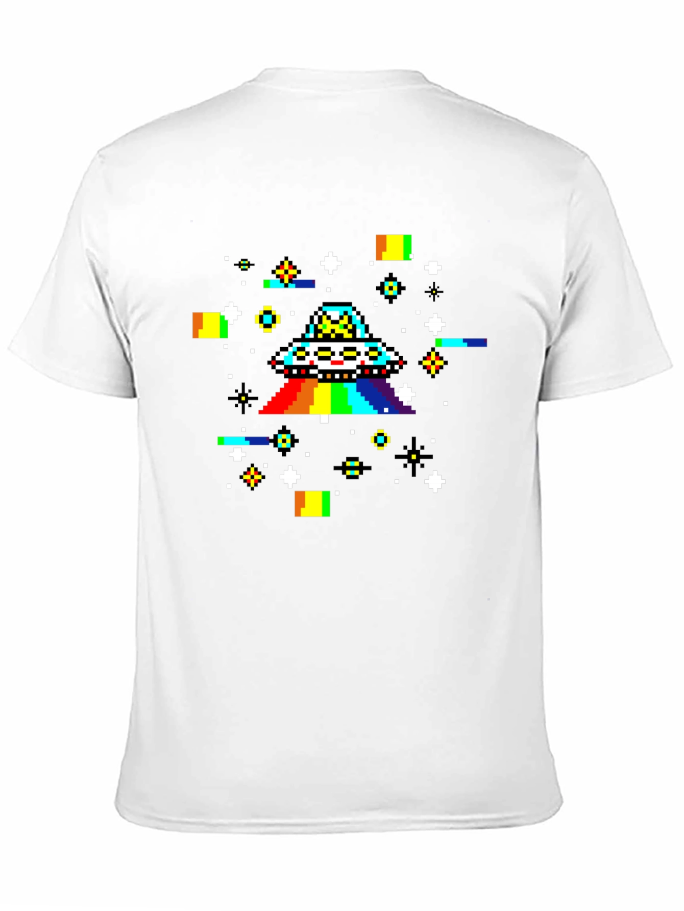 Pixel UFO Rainbow Graphic Tee
