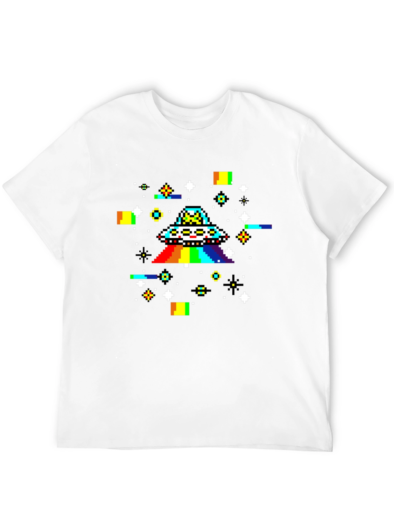 Pixel UFO Rainbow Graphic Tee