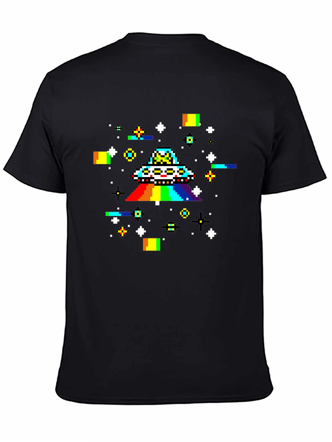 Pixel UFO Rainbow Graphic Tee