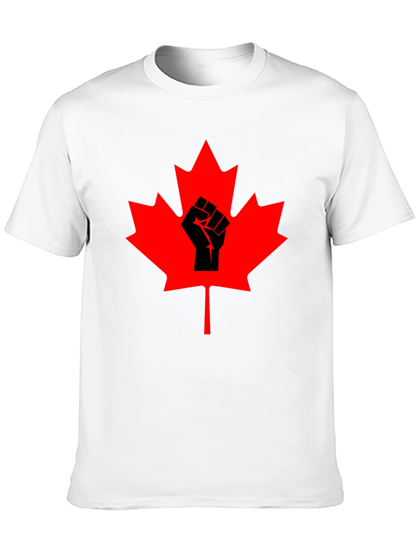 Maple Leaf Fist Graphic T-Shirt - Black