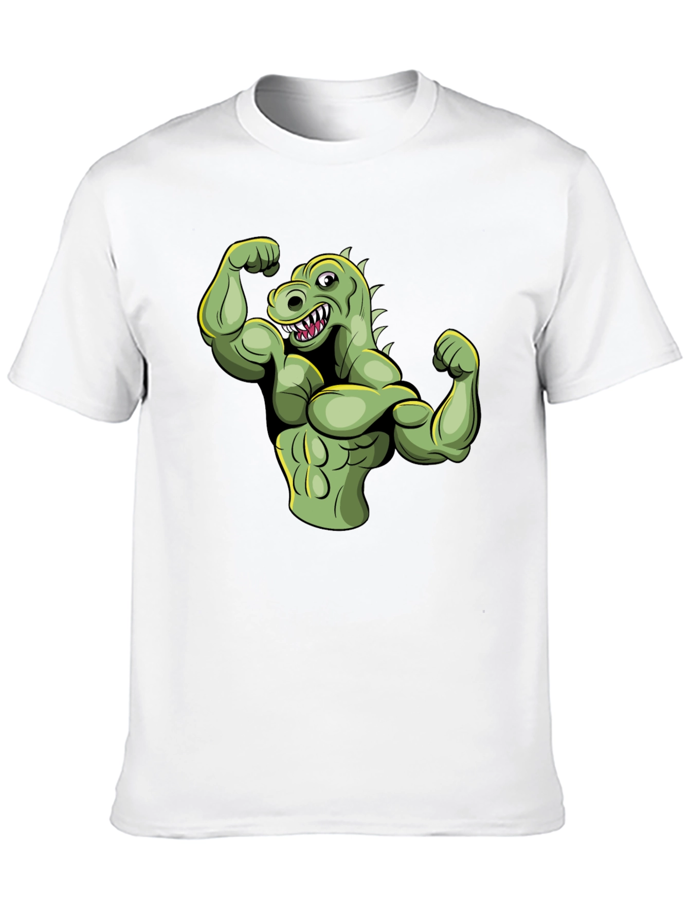 Muscle Dinosaur Graphic T-Shirt