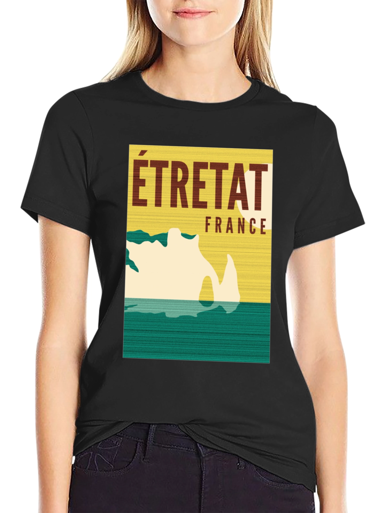 Étretat France Graphic Tee - Coastal Travel T-Shirt