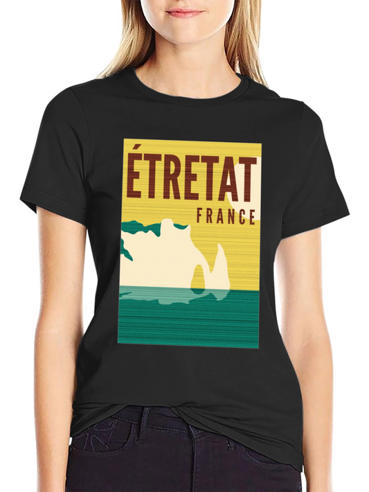 Étretat France Graphic Tee - Coastal Travel T-Shirt