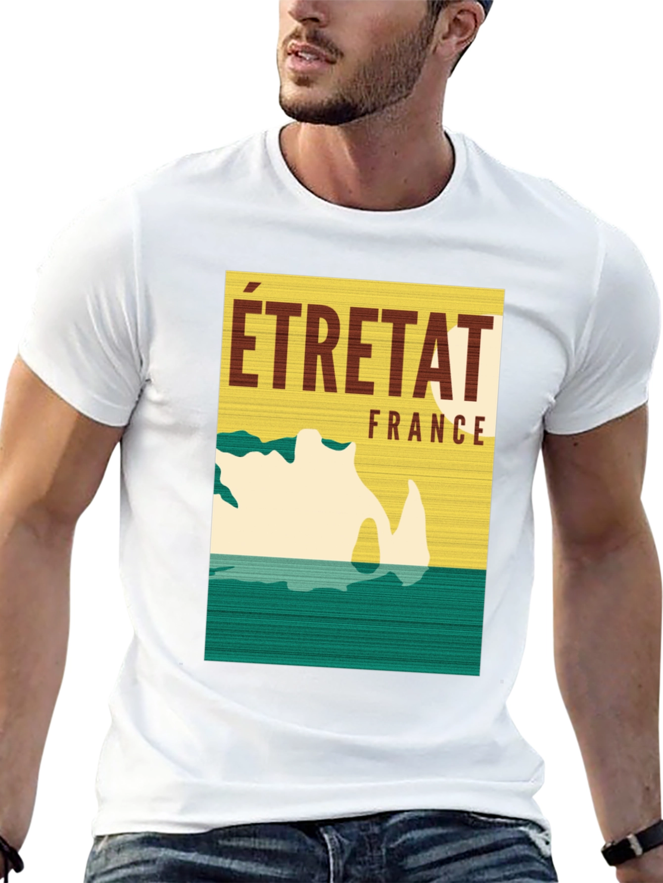 Étretat France Graphic Tee - Coastal Travel T-Shirt