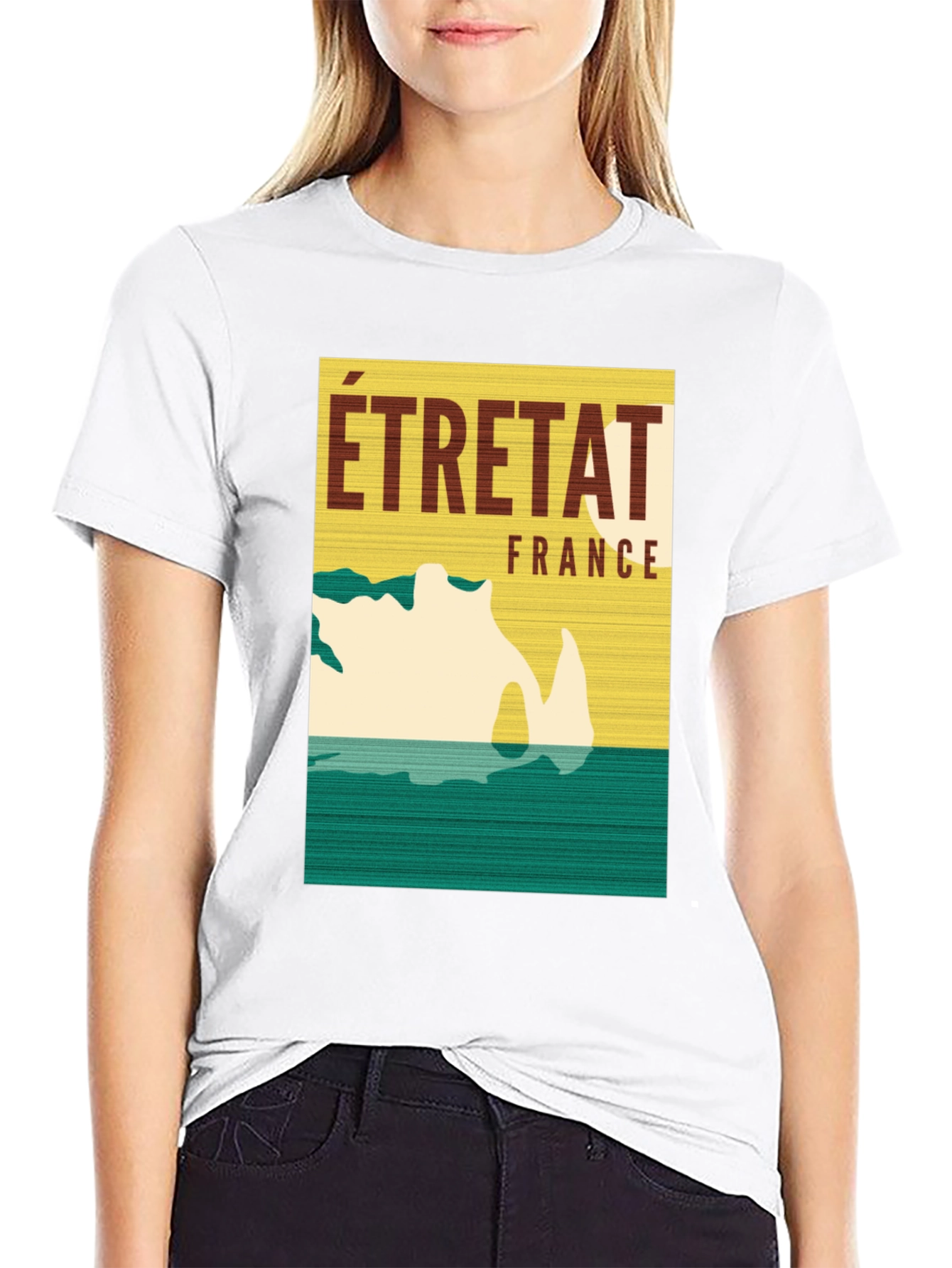 Étretat France Graphic Tee - Coastal Travel T-Shirt