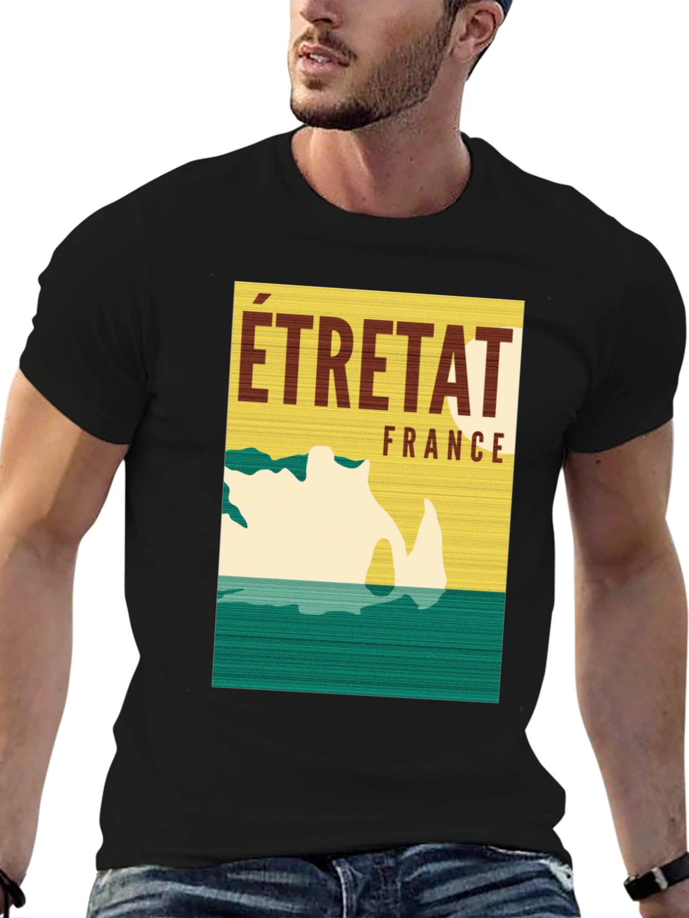 Étretat France Graphic Tee - Coastal Travel T-Shirt