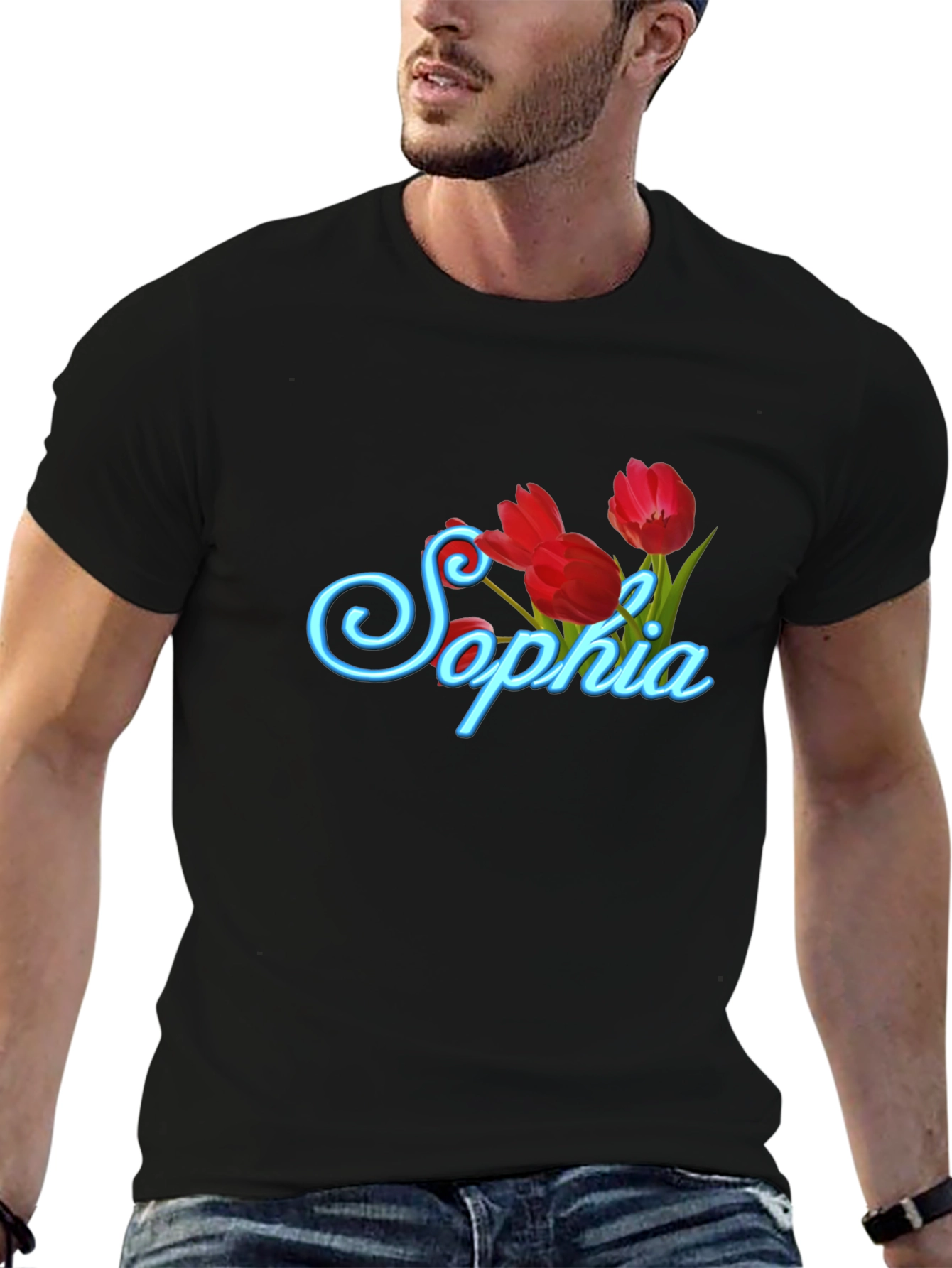 Sophia Tulip Black T-Shirt