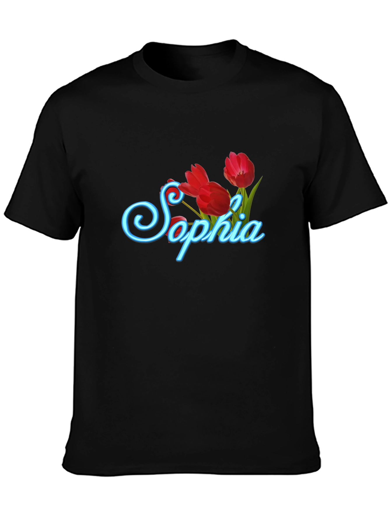 Sophia Tulip Black T-Shirt